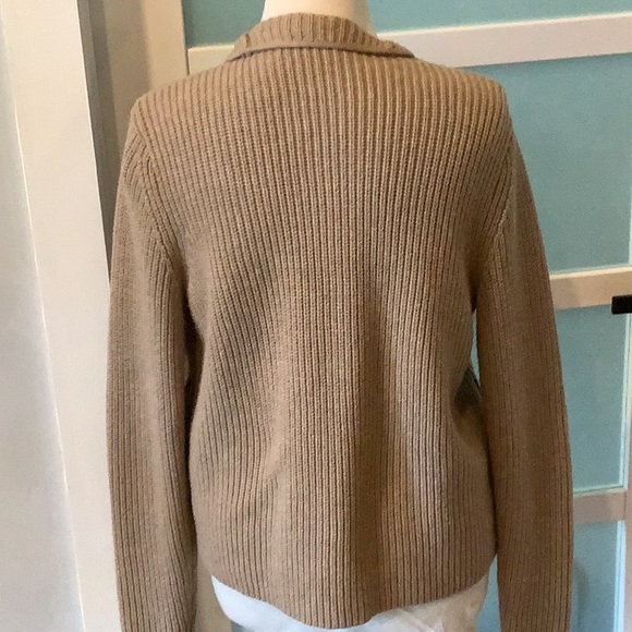 Athleta Stowe Moto Zip Sweater Jacket XL, 100% merino wool, super thick - Picture 4 of 5